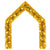Christmas Garland with LED Lights 20 m Gold