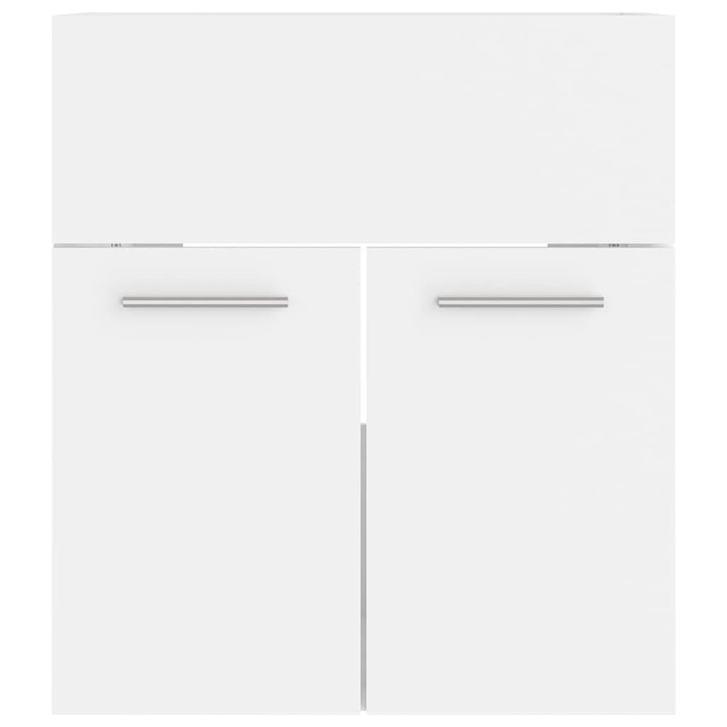 Bathroom Furniture Set White Engineered Wood