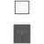 Bathroom Furniture Set Grey Engineered Wood