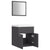 Bathroom Furniture Set Grey Engineered Wood