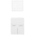 Bathroom Furniture Set High Gloss White Engineered Wood