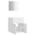 Bathroom Furniture Set High Gloss White Engineered Wood