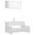 Bathroom Furniture Set White Engineered Wood