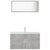 Bathroom Furniture Set Concrete Grey Engineered Wood