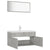 Bathroom Furniture Set Concrete Grey Engineered Wood