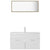 Bathroom Furniture Set White and Sonoma Oak Engineered Wood