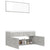 Bathroom Furniture Set Concrete Grey Engineered Wood