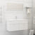 Bathroom Furniture Set High Gloss White Engineered Wood