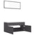 Bathroom Furniture Set High Gloss Grey Engineered Wood