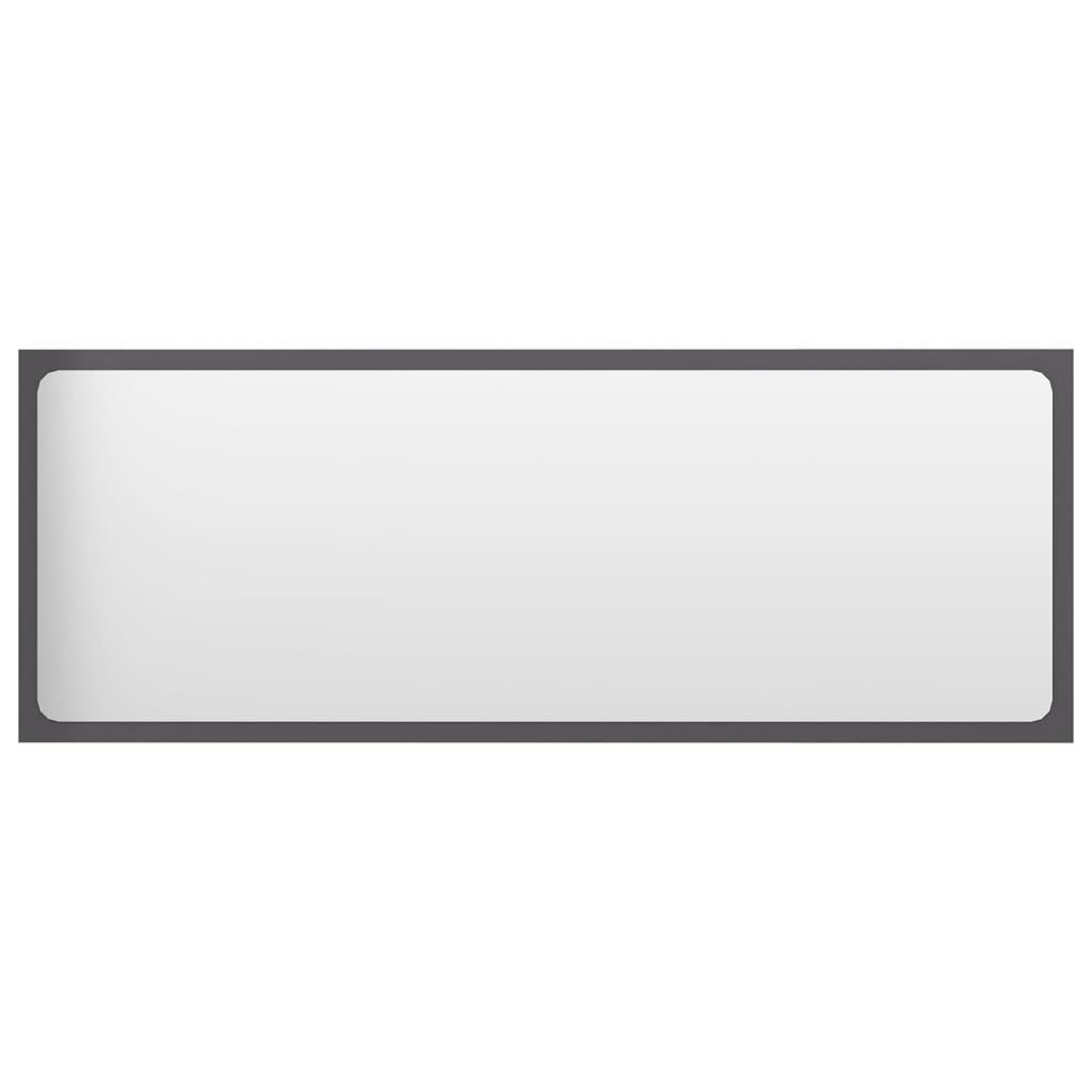 Bathroom Furniture Set High Gloss Grey Engineered Wood