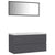 Bathroom Furniture Set Grey Engineered Wood