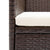 3 Piece Garden Dining Set Brown