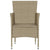 3 Piece Garden Dining Set Beige