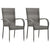 3 Piece Garden Dining Set Grey