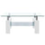Coffee Table White and Transparent 95x55x40 cm Tempered Glass