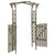 Pergola with Gate 116x40x204 cm Grey Solid Firwood