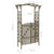 Pergola with Gate 116x40x204 cm Grey Solid Firwood