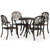 5 Piece Bistro Set Cast Aluminium Bronze