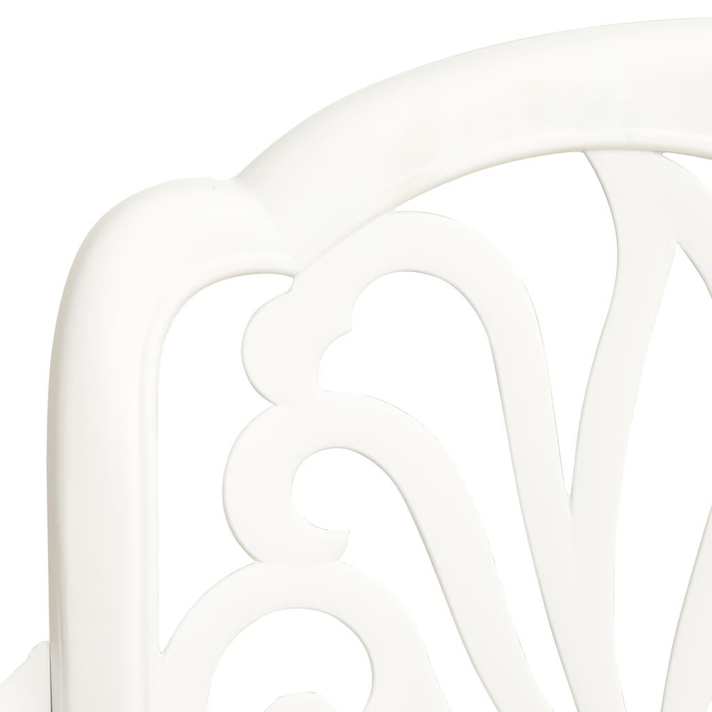 5 Piece Bistro Set Cast Aluminium White