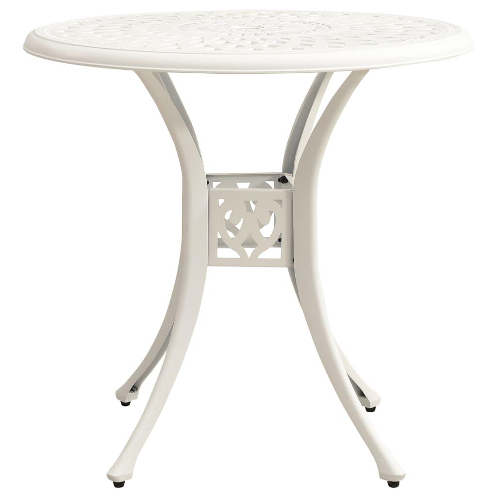 5 Piece Bistro Set Cast Aluminium White