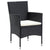 5 Piece Garden Dining Set Black