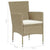 5 Piece Garden Dining Set Beige