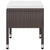 5 Piece Garden Dining Set Brown