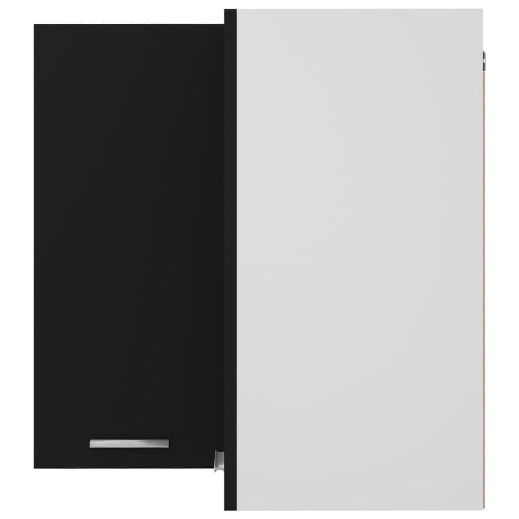 Hanging Corner Cabinet Black 57x57x60 cm Engineered Wood