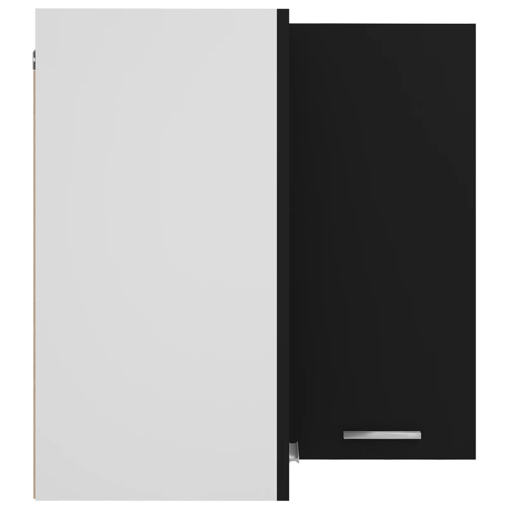 Hanging Corner Cabinet Black 57x57x60 cm Engineered Wood