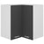 Hanging Corner Cabinet Grey 57x57x60 cm Engineered Wood