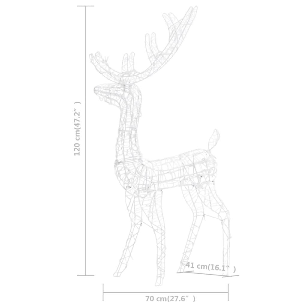 Acrylic Reindeer Christmas Decoration 140 LEDs 120 cm Blue