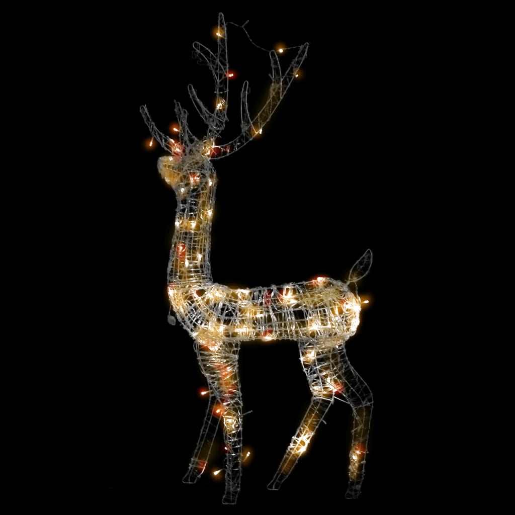 Acrylic Reindeer Christmas Decoration 140 LEDs 120 cm Colourful