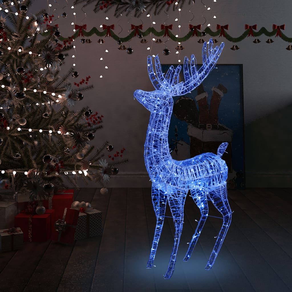 XXL Acrylic Christmas Reindeer 250 LED 180 cm Blue