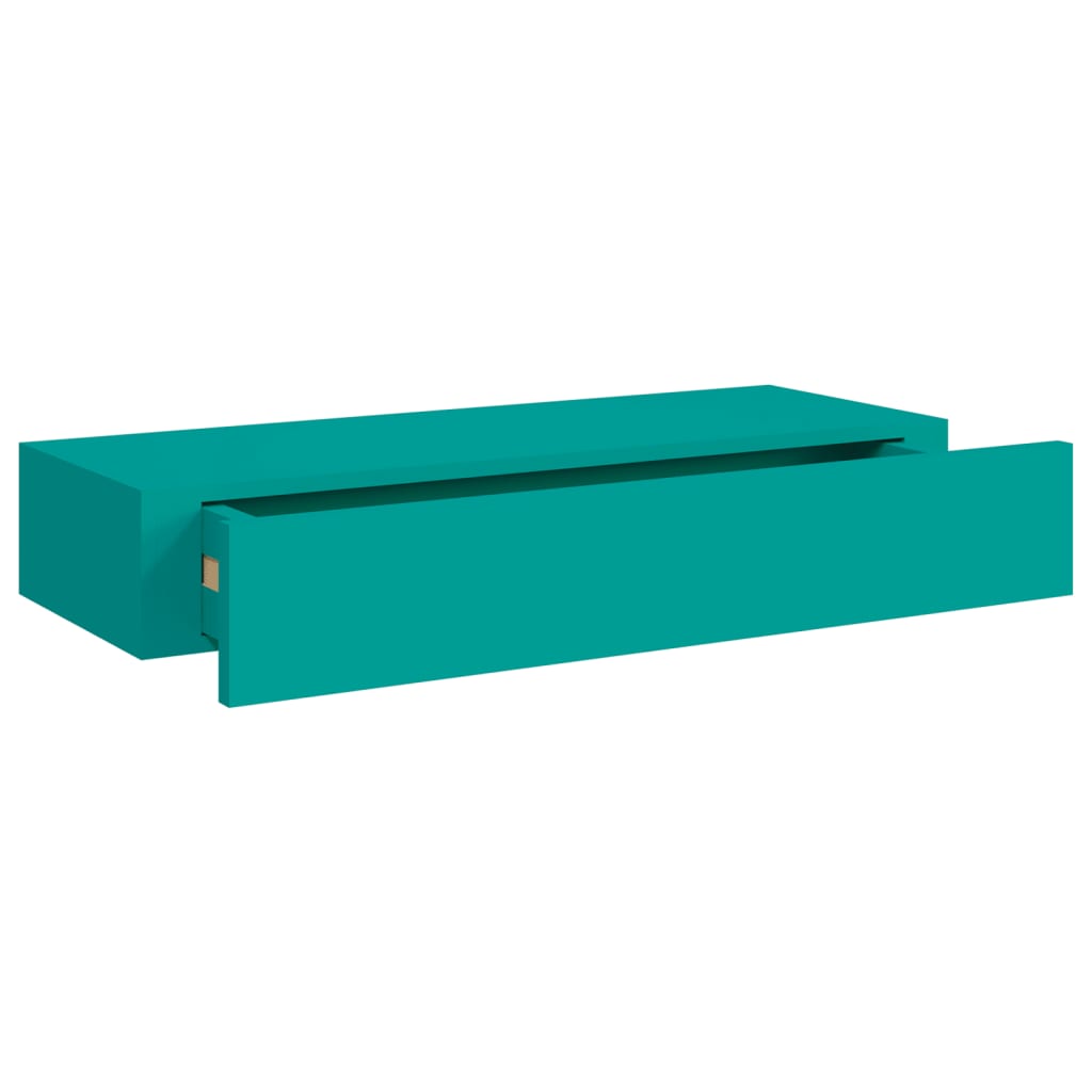 Wall-mounted Drawer Shelf Blue 60x23.5x10cm MDF