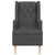 Armchair with Solid Rubber Wood Feet Dark Grey Fabric