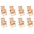 Reclining Garden Chairs with Cushions 8 pcs Solid Teak Wood