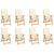 Reclining Garden Chairs with Cushions 8 pcs Solid Teak Wood