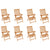 Reclining Garden Chairs with Cushions 8 pcs Solid Teak Wood