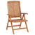Reclining Garden Chairs 8 pcs Solid Teak Wood