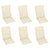 Reclining Garden Chairs with Cushions 6 pcs Solid Teak Wood