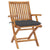 Folding Garden Chairs with Cushions 6 pcs Solid Teak Wood