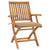 Folding Garden Chairs with Cushions 8 pcs Solid Teak Wood