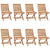 Folding Garden Chairs 8 pcs Solid Teak Wood