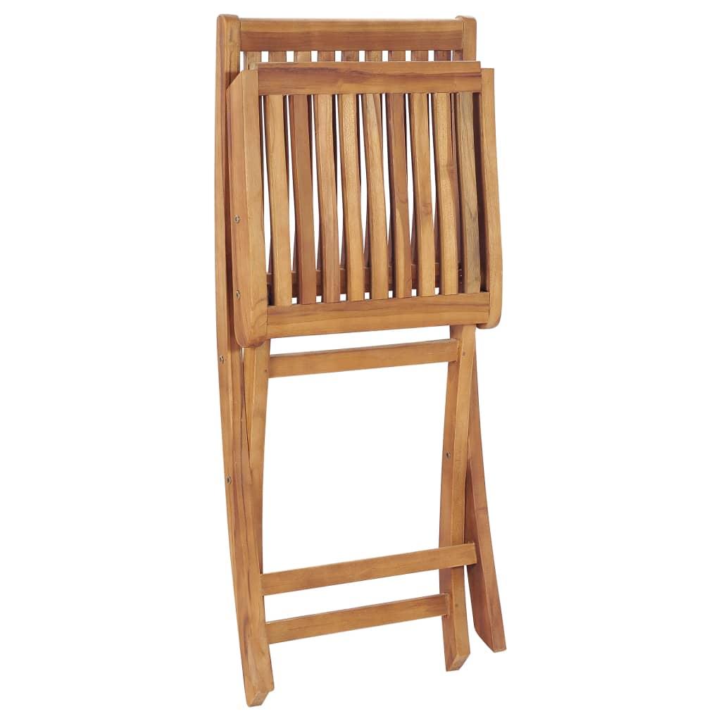 Folding Garden Chairs 8 pcs Solid Teak Wood
