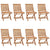 Folding Garden Chairs with Cushions 8 pcs Solid Teak Wood