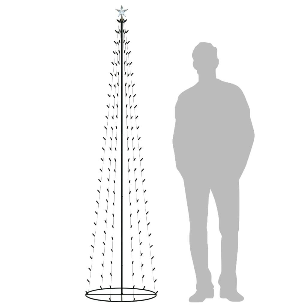 Christmas Cone Tree 136 Warm White LEDs Decoration 70x240 cm