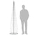 Christmas Cone Tree 136 Warm White LEDs Decoration 70x240 cm