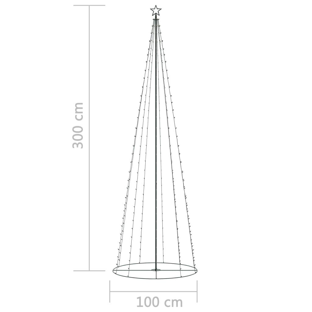 Christmas Cone Tree 330 Warm White LEDs Decoration 100x300 cm