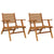 Garden Chairs 2 pcs Solid Wood Acacia