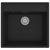 Kitchen Sink with Overflow Hole Black Granite